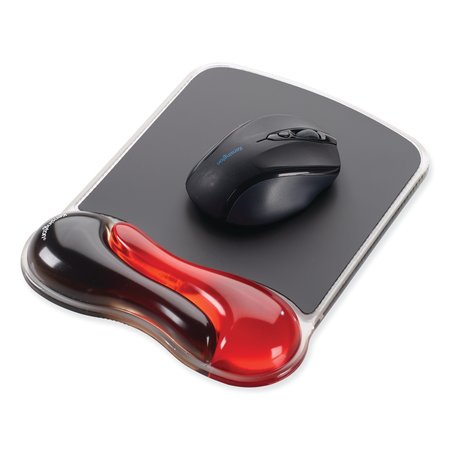 Kensington Duo Gel Mouse Pad Wrist Rest, Red K62402AM